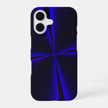 Blauer Akzent-Kleeblatt-Geometrie-iPhone 16-Hülle