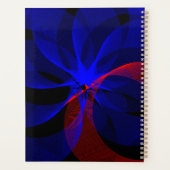Blauer Akzent Rotierender Geometrischer Spiralplan Planer (Rückseite)