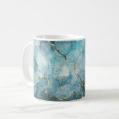 Blauer Alkoholtupfer Kaffeetasse (Vorderseite Links)