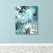 Blauer Alkoholtupfer Leinwanddruck (Insitu (Holzboden))