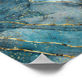 Blauer Alkoholtupfer Poster (Ecke)