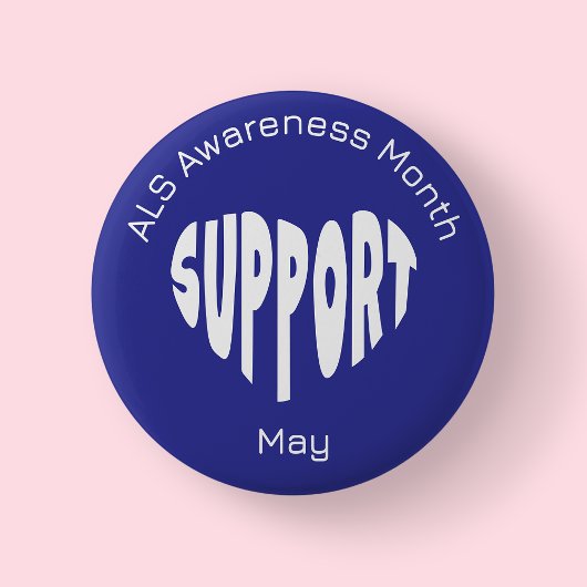 Blauer ALS-Aufklärungsmonat-Button Button
