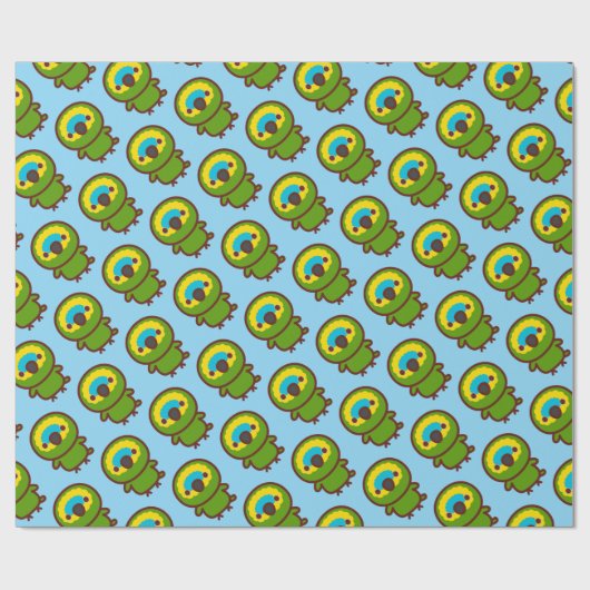 Blauer Amazon Geschenkpapier (Flach)