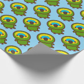 Blauer Amazon Geschenkpapier (Ecke)