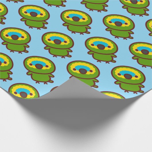 Blauer Amazon Geschenkpapier (Ecke)