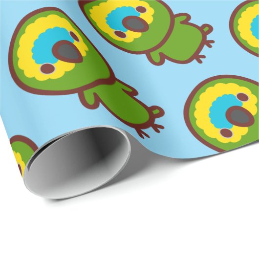 Blauer Amazon Geschenkpapier (Rolleneckpunkt)