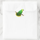 Blauer Amazon-Papagei-Aufkleber Runder Aufkleber (Tasche)