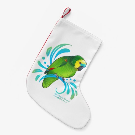 Blauer Amazon-Papagei Kleiner Weihnachtsstrumpf (Vorderansicht (hängend))