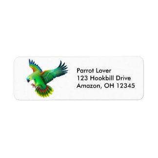 Blauer Amazon-Parrot-Label