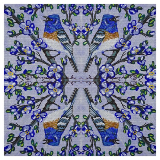 Blauer Ammer Stoff (Muster)