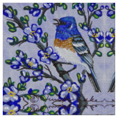 Blauer Ammer Stoff (Nahaufnahme)