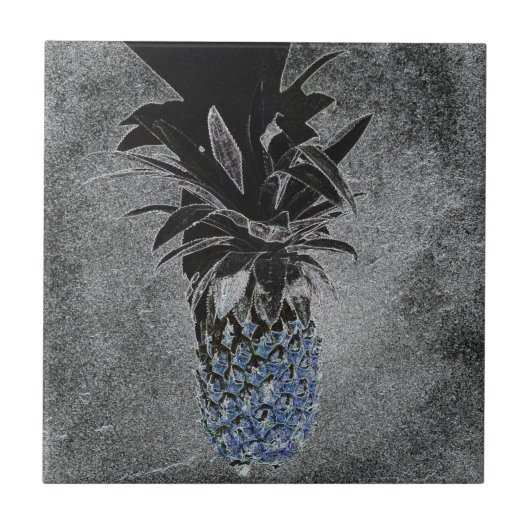 Blauer Ananas Asphalt Textur Industrie Fliese (Vorderseite)