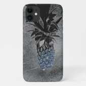 Blauer Ananas Asphalt Texture iPhone 11 Fall Case-Mate iPhone Hülle (Rückseite)