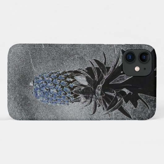 Blauer Ananas Asphalt Texture iPhone 11 Fall Case-Mate iPhone Hülle (Rückseite (Horizontal))