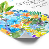 Blauer Ananas Baby Dusche sagt nicht Baby Poster (Ecke)