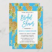 Blauer Ananas Bridal Dusche Einladung (Vorne/Hinten)