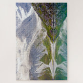 Blauer Anbau Puzzle (Vertikal)