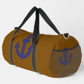 Blauer Anchor Brown Duffle Bag (Rechte Ecke)
