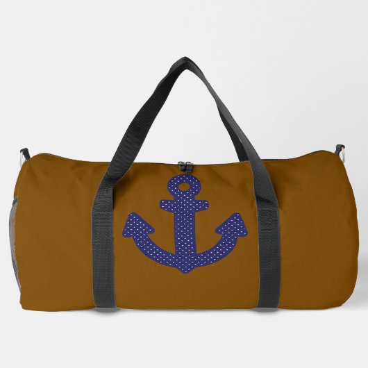 Blauer Anchor Brown Duffle Bag (Rückseite)