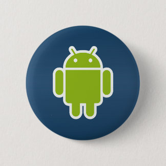 Blauer androider Knopf Button