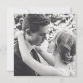 Blauer Anemon glücklich immer nach der Hochzeitsfe Einladung (Rückseite)