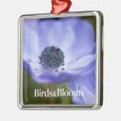 Blauer Anemon Ornament Aus Metall (Links)