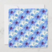 Blauer Anemon Verlobung Einladung (Rückseite)