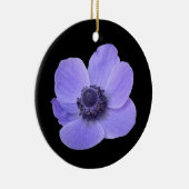 Blauer Anemone Keramik Ornament (Rechts)