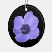 Blauer Anemone Keramik Ornament (Links)