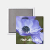 Blauer Anemone Magnet (Vorderseite/Rückseite)