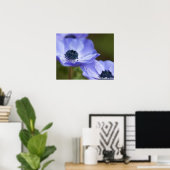 Blauer Anemone Poster (Heimbüro)