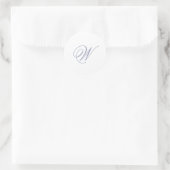 Blauer Anfangsbuchstaben-Umschlagaufkleber Runder Aufkleber (Tasche)