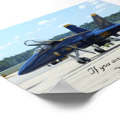 Blauer Angler Fliegen mit den besten Poster (Ecke)