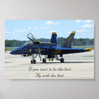 Blauer Angler Fliegen mit den besten Poster