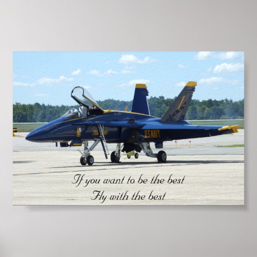 Blauer Angler Fliegen mit den besten Poster (Vorne)