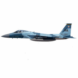 Blauer Angreifer F-15 Eagle Freistehende Fotoskulptur