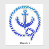 Blauer Anker Aufkleber (Blatt)