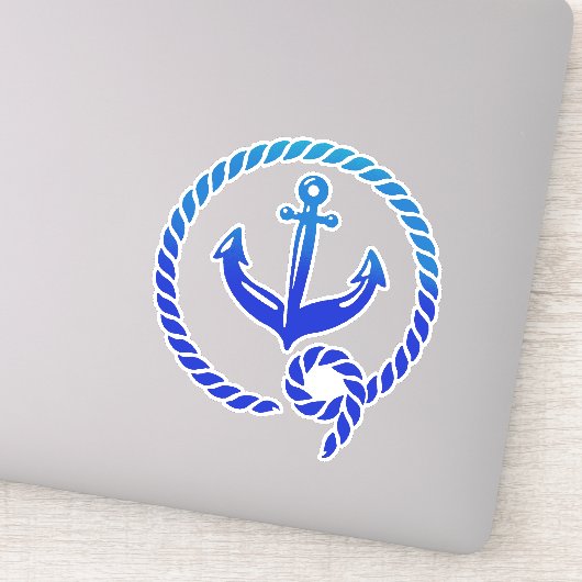 Blauer Anker Aufkleber (Detail)