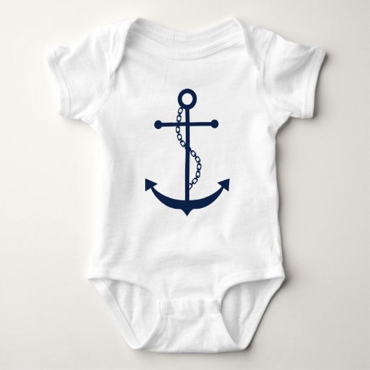 Blauer Anker Baby Strampler (Vorderseite)