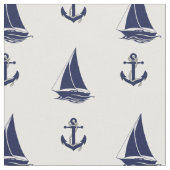 Blauer Anker/blaue SegelbootSilhouette der Marine Stoff (Nahaufnahme)