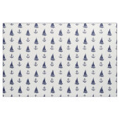 Blauer Anker/blaue SegelbootSilhouette der Marine Stoff (Fat Quarter (45,7 x 55,9 cm))