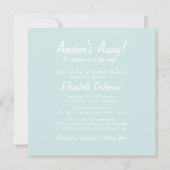 Blauer Anker Brautdusche Einladung (Rückseite)