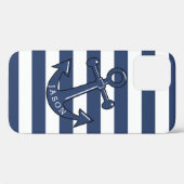 Blauer Anker Case-Mate iPhone Hülle (Rückseite (Horizontal))