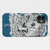 Blauer Anker Case-Mate iPhone Hülle (Rückseite (Horizontal))