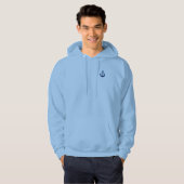 Blauer Anker der Modemflotte Hoodie (Vorne ganz)