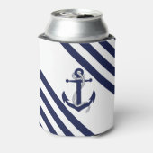 Blauer Anker der Nautischen Marine mit Seil/blauem Dosenkühler (Kanne Rückseite)