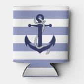 Blauer Anker der Nautischen Marine mit Seil/blauem Dosenkühler (Vorderseite)