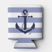 Blauer Anker der Nautischen Marine mit Seil/blauem Dosenkühler (Rückseite)