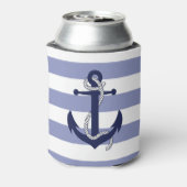 Blauer Anker der Nautischen Marine mit Seil/blauem Dosenkühler (Kanne Rückseite)