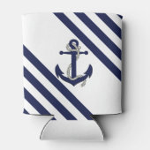 Blauer Anker der Nautischen Marine mit Seil/blauem Dosenkühler (Rückseite)